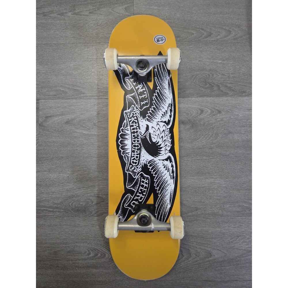 Anti Hero Skateboard Deck Classic Eagle - Large 8" - 53mm - Black and Yellow